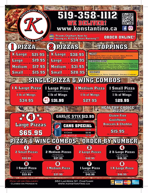 Menu Page 1